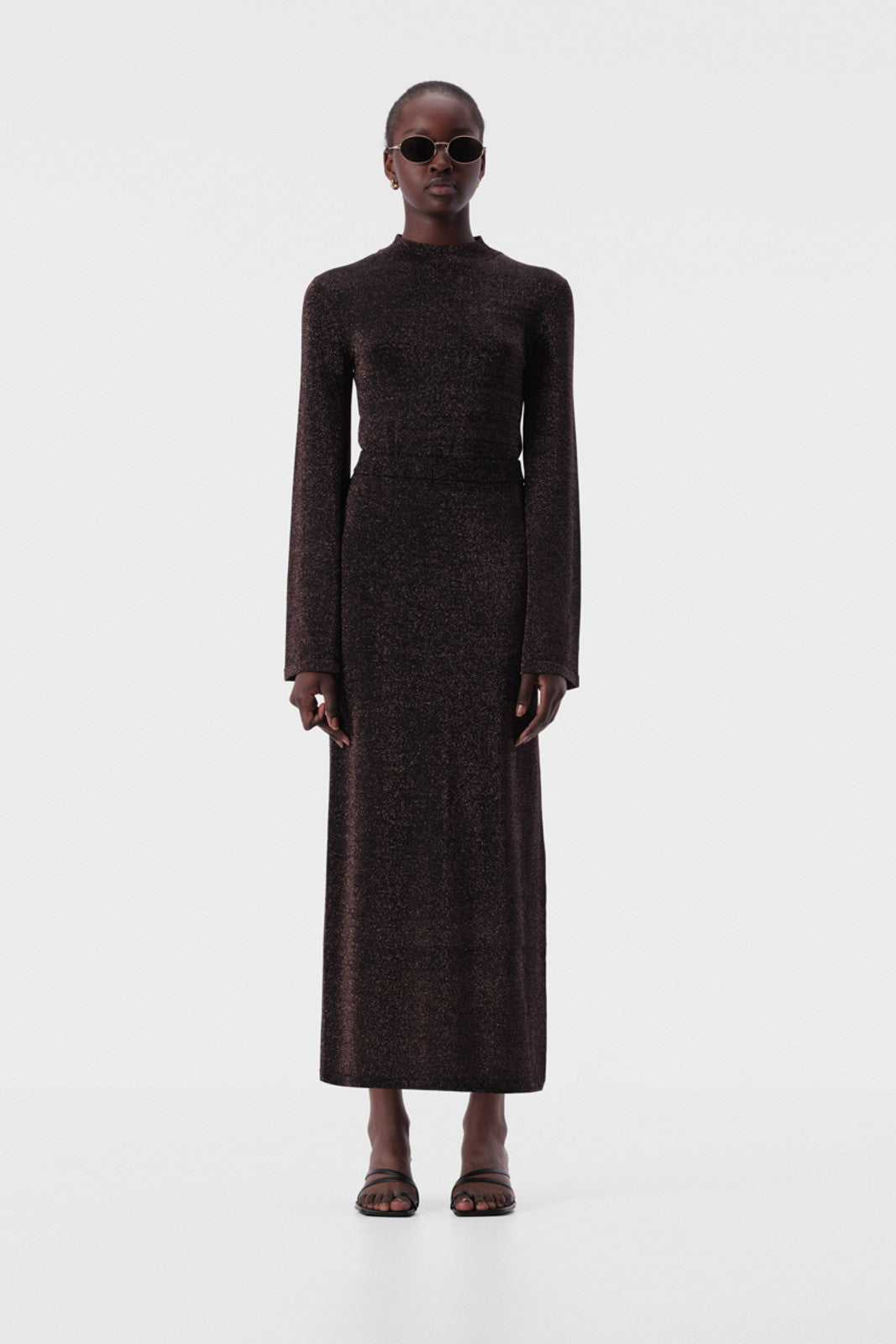 Thelma Knit Top - Copper Lurex