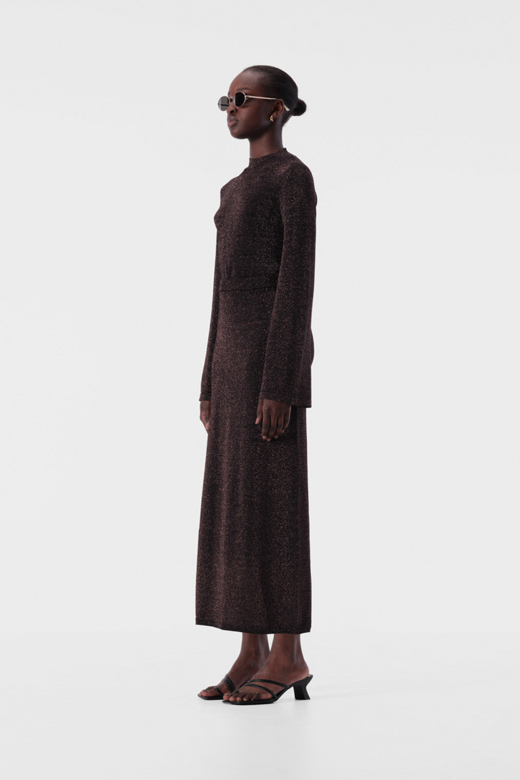 Thelma Knit Top - Copper Lurex