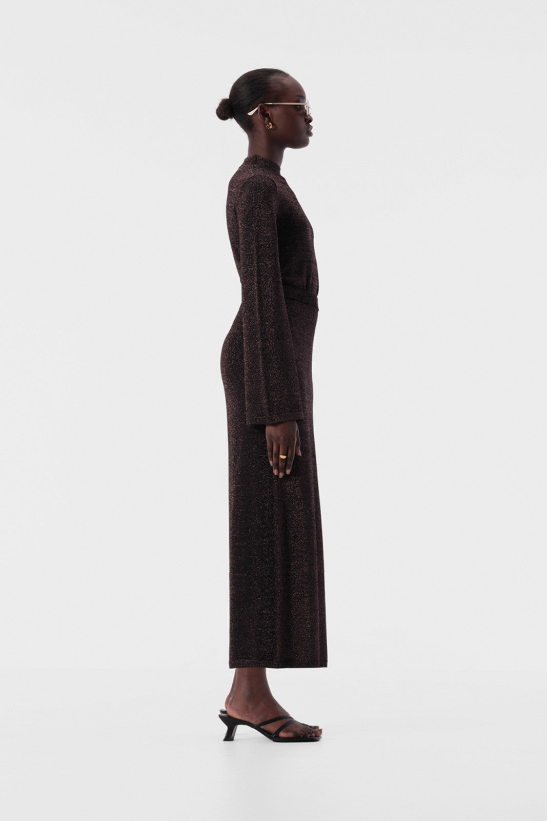Thelma Knit Top - Copper Lurex