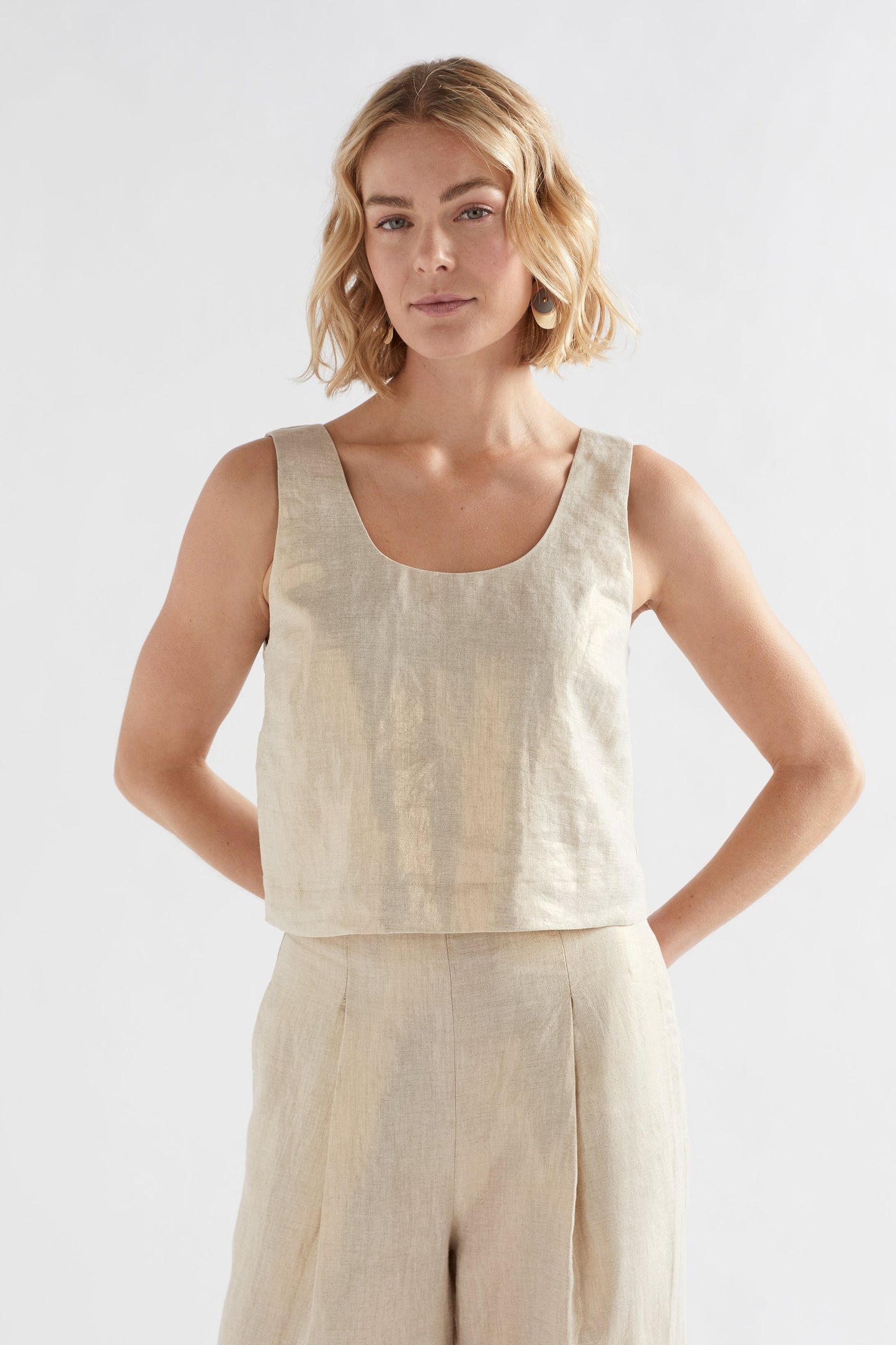 Metalen Tank - Gold Linen