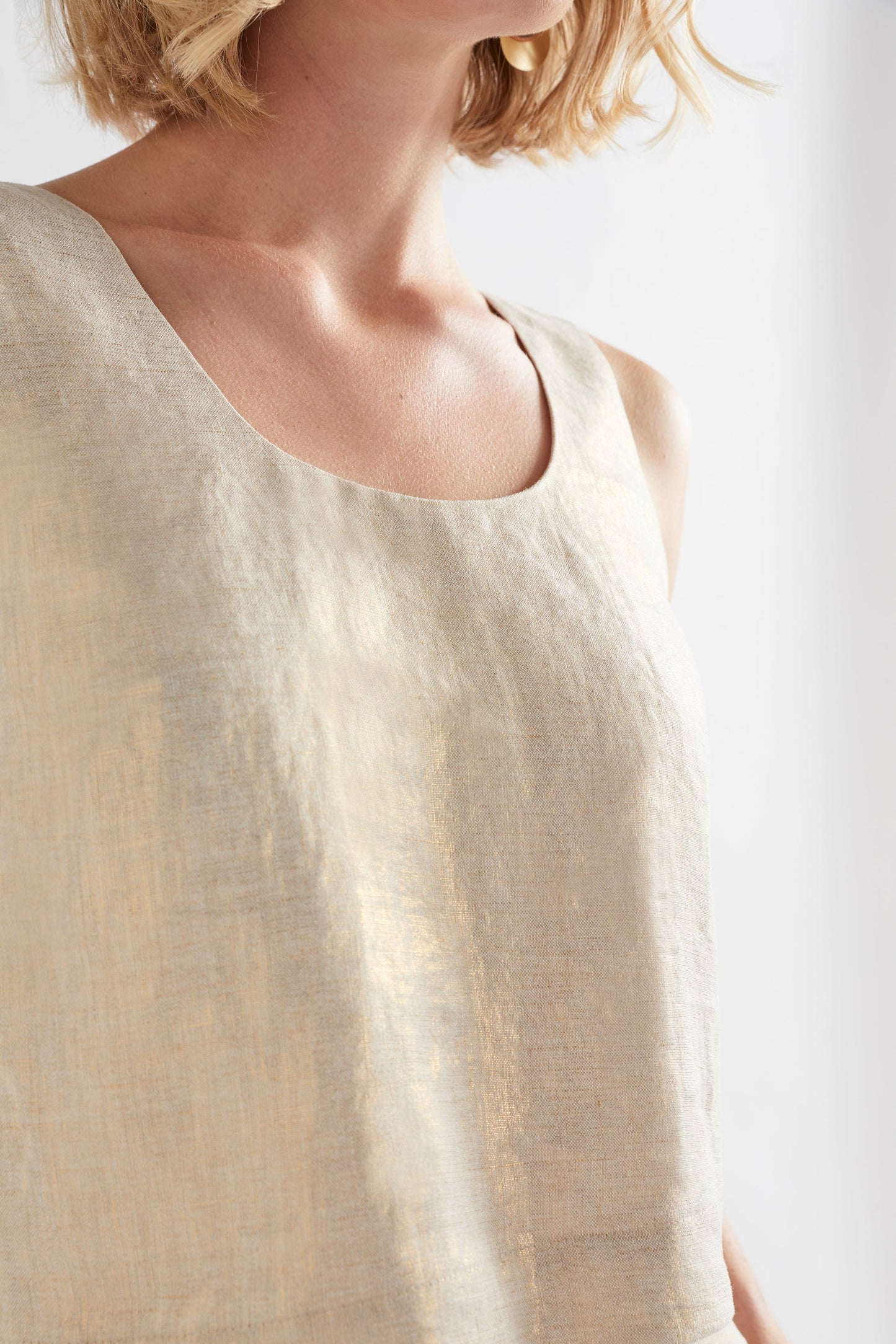 Metalen Tank - Gold Linen