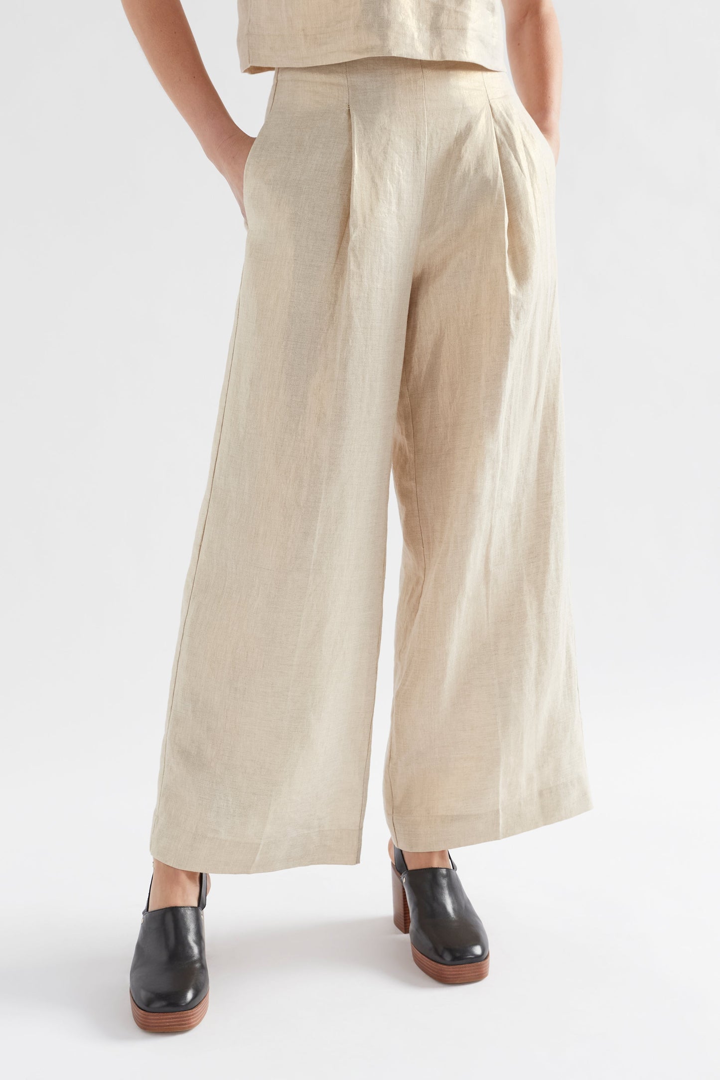 Metalen Pant - Gold Linen