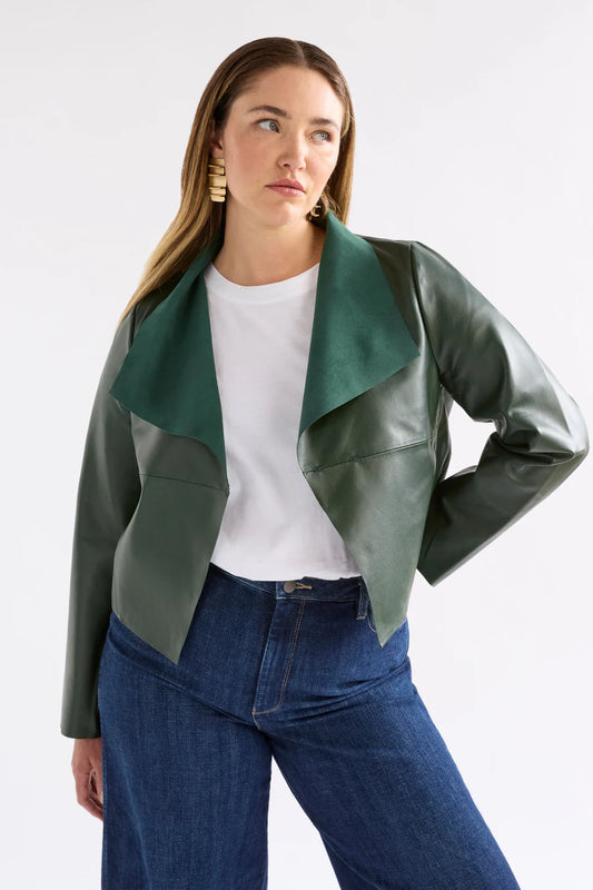 Fine Leather Jacket - Milan Green