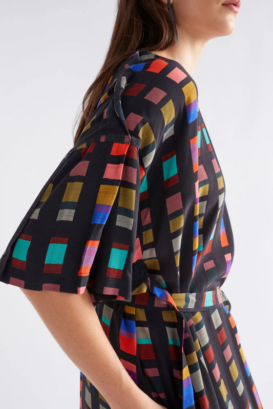 Kira Short Dress - Tessela Print