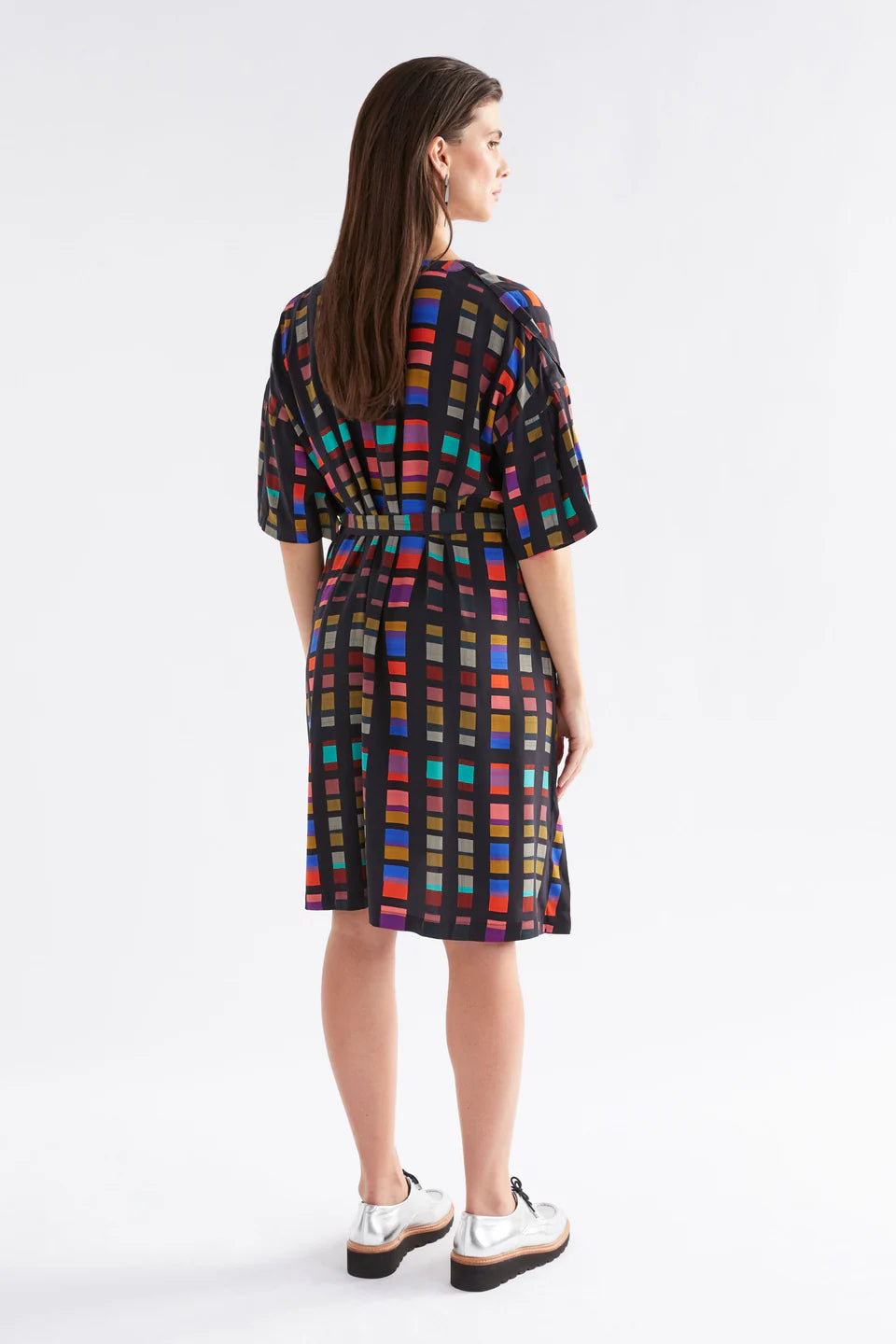 Kira Short Dress - Tessela Print