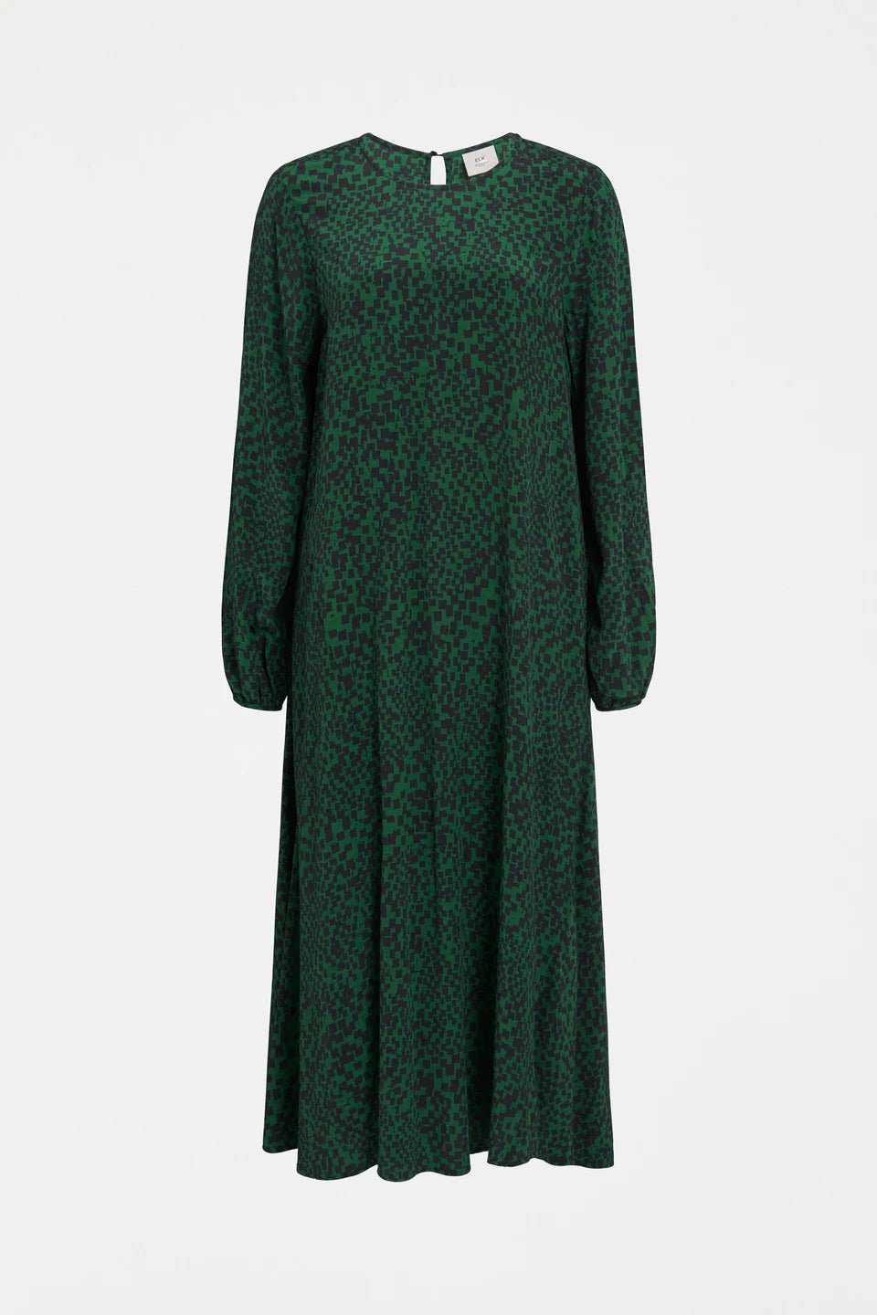 Dega Dress - Green Sinda Print