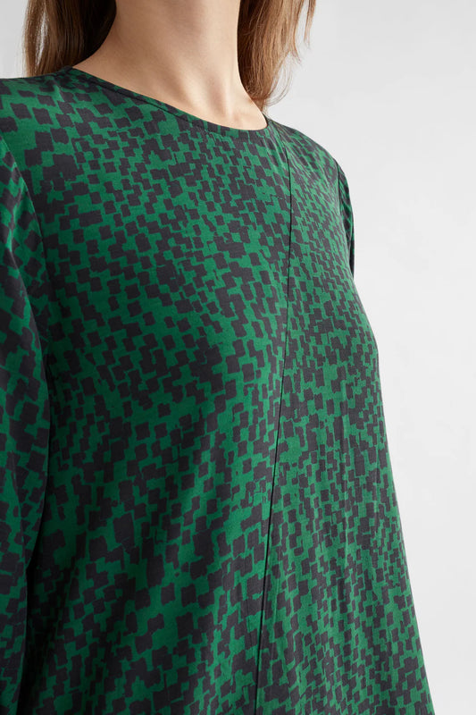 Dega Dress - Green Sinda Print