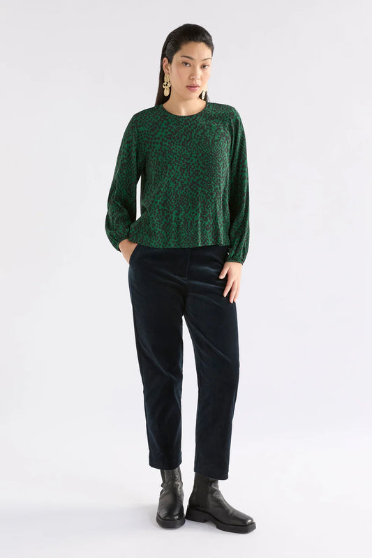 Muraa Top - Green Sinda Print