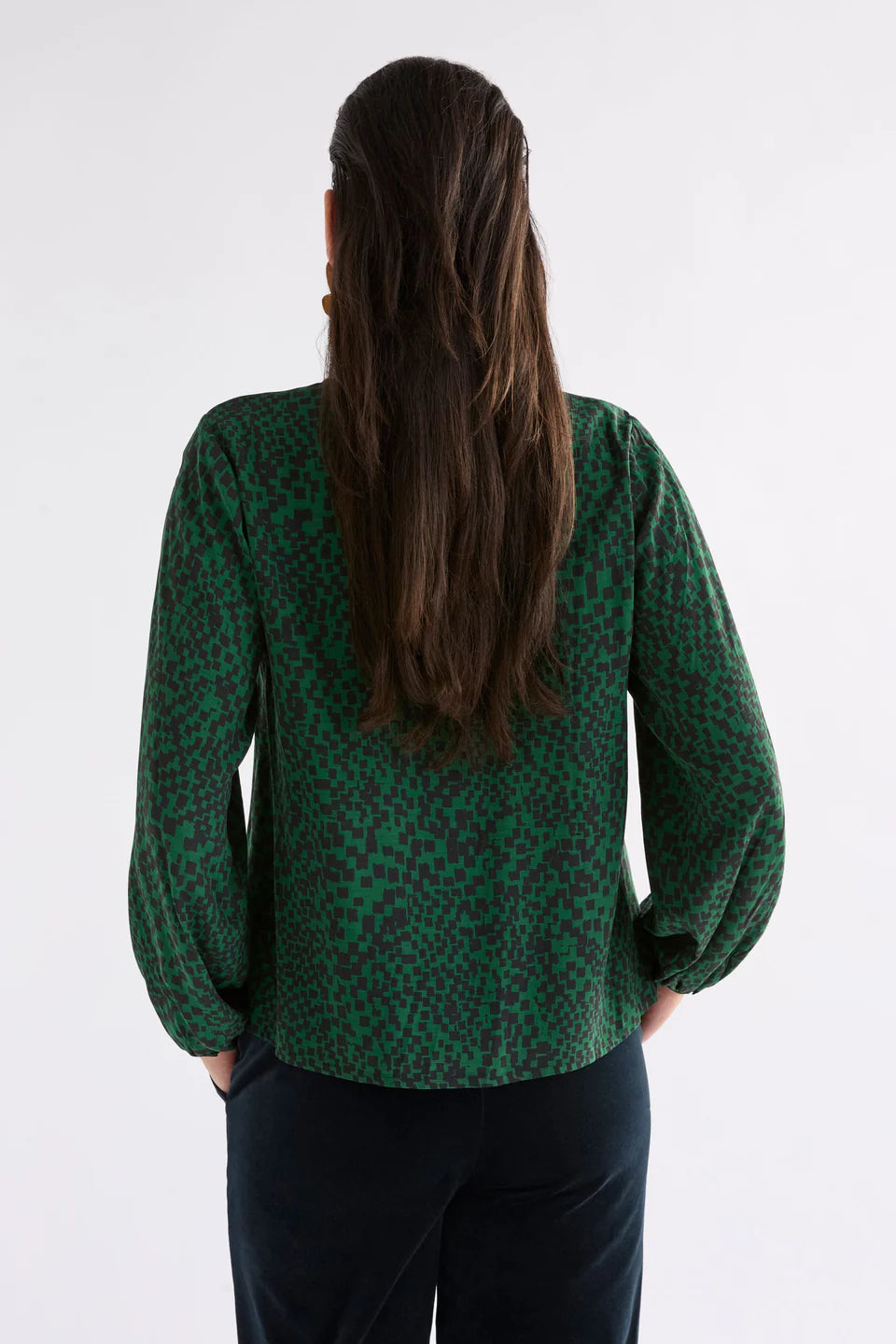 Muraa Top - Green Sinda Print