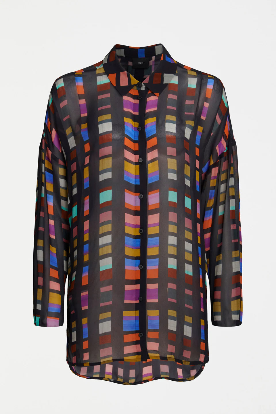 Eir Sheer Shirt - Tessela Print