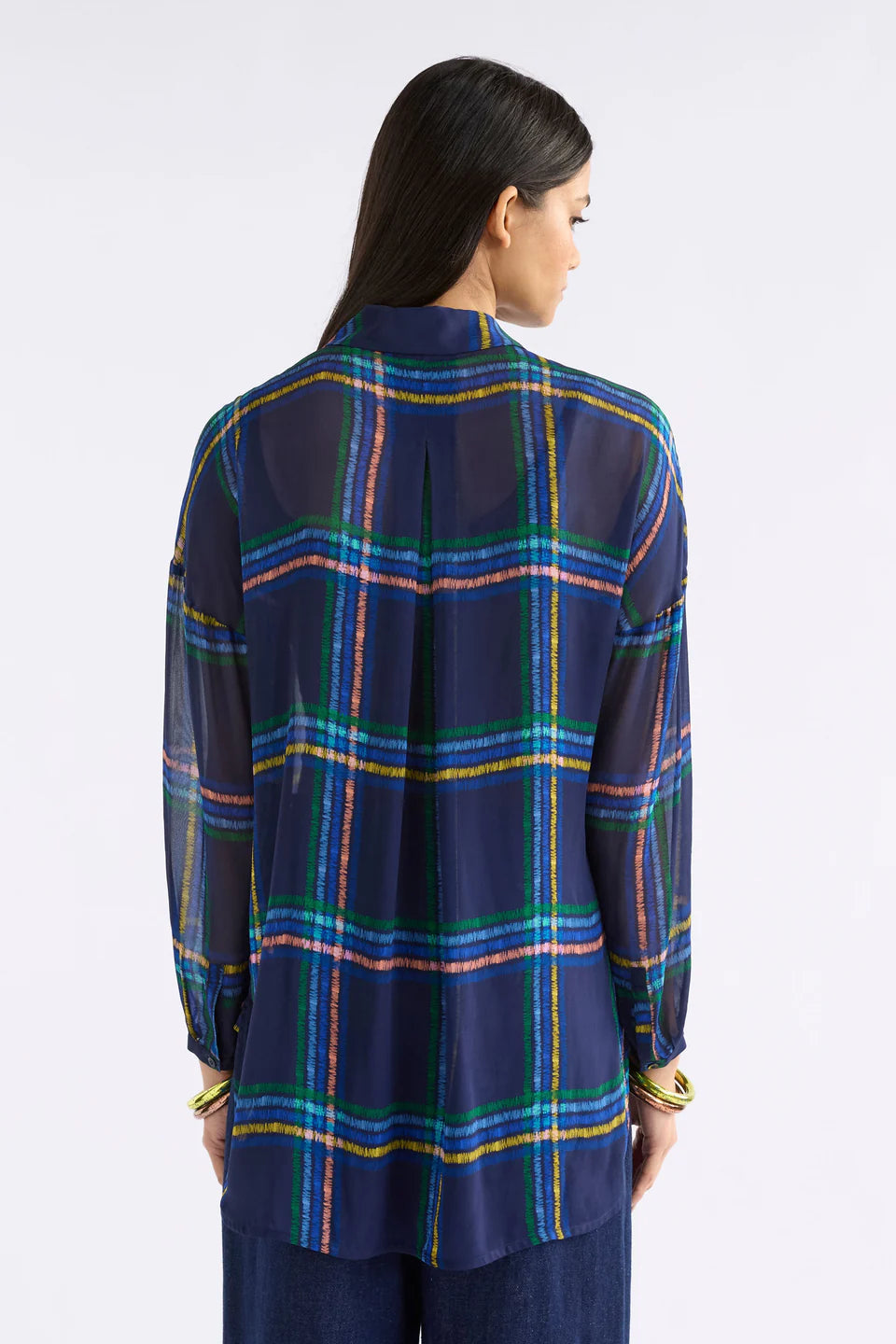 Eir Sheer Shirt - Elba Check