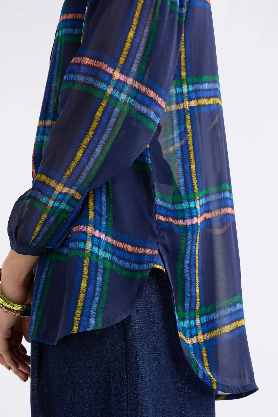 Eir Sheer Shirt - Elba Check