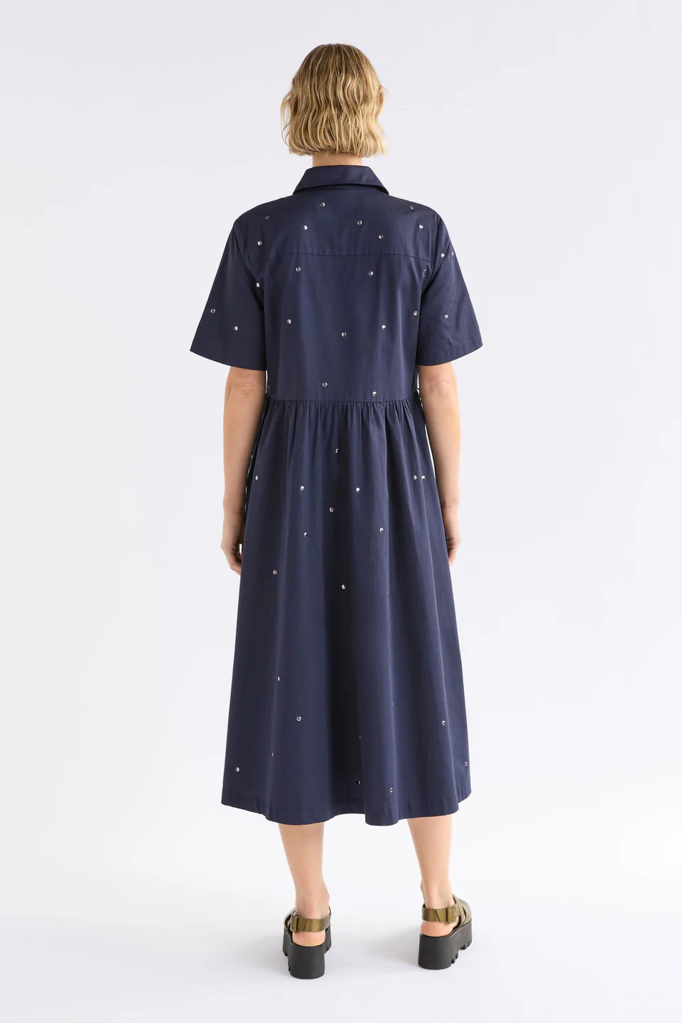 Stuud Long Shirt Dress - Bright Navy