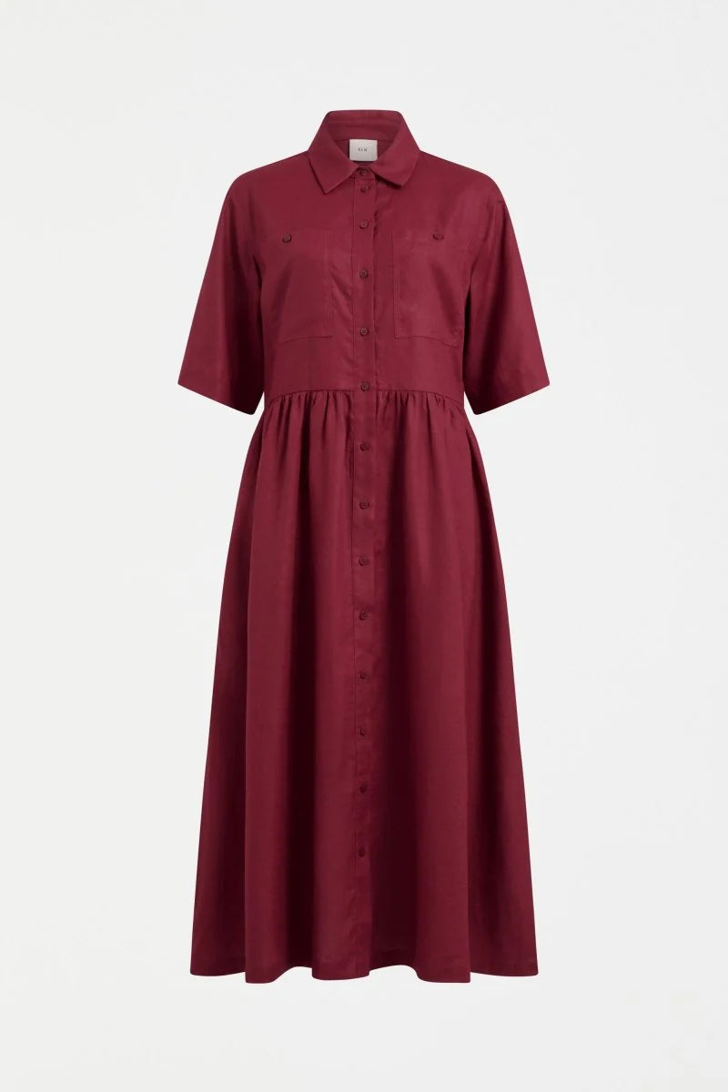 LLinen Light Dress - Bordeaux