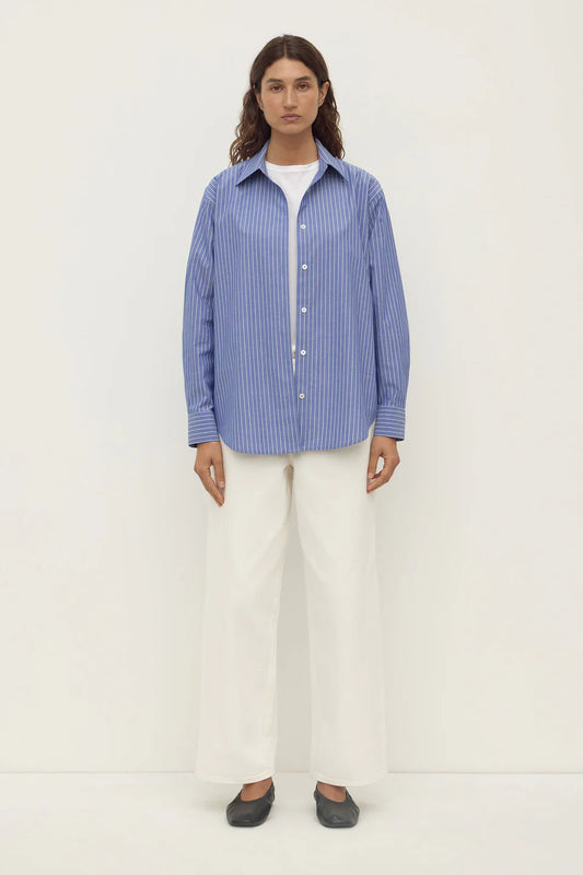 Anais Stripe LS Shirt - Blue/White Stripe