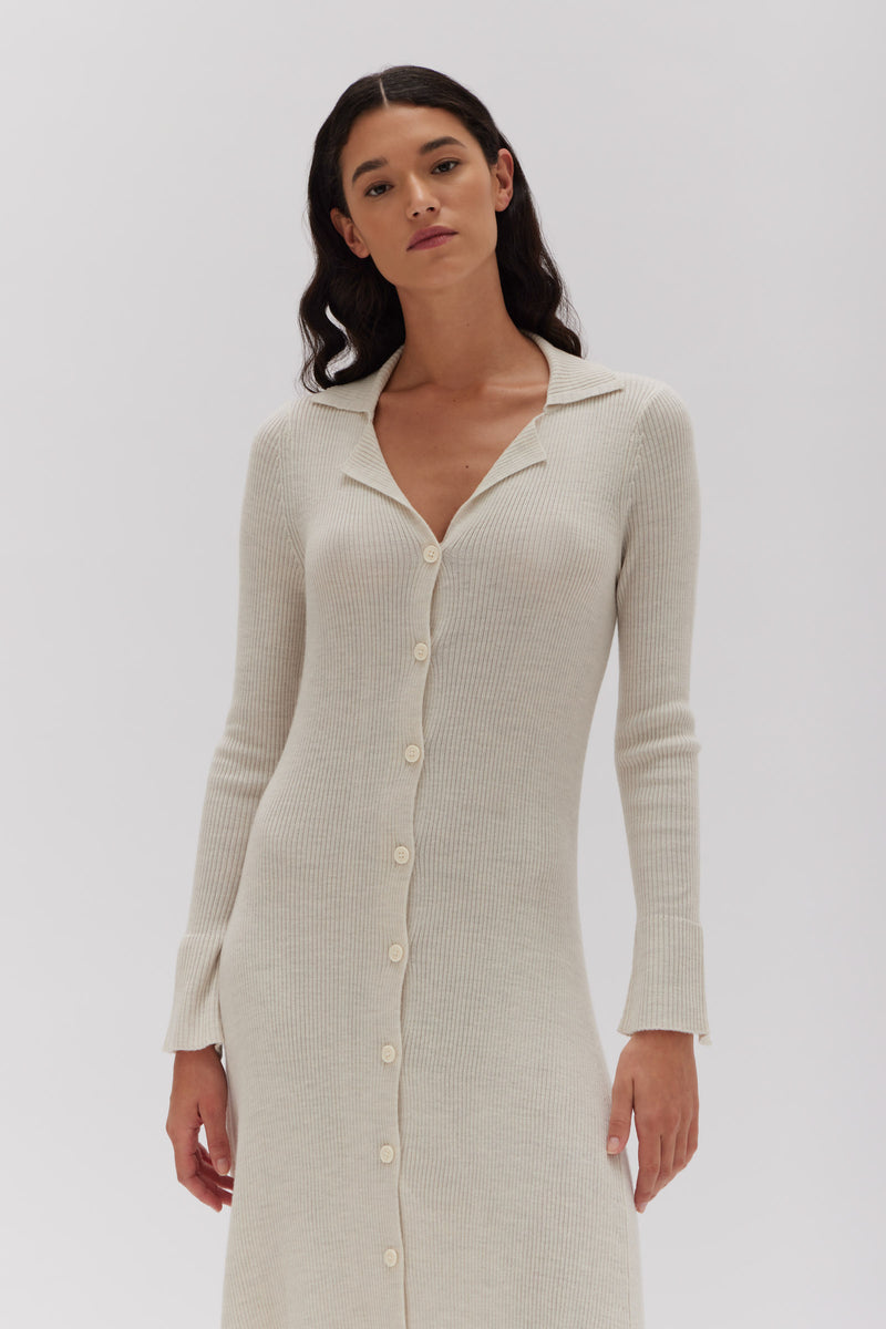 Anala Knit Dress - Cream