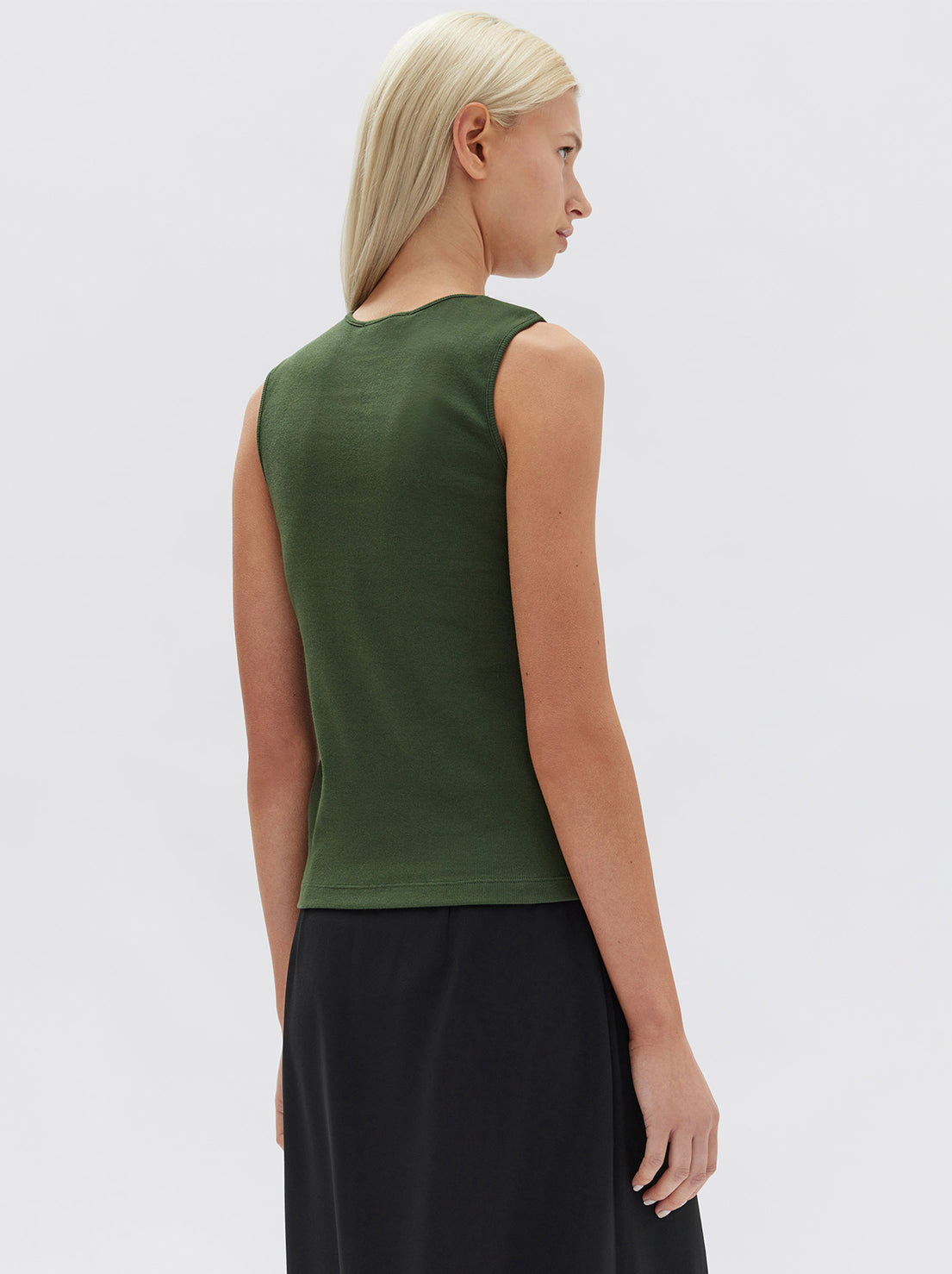 Havana Knit Tank -Forest