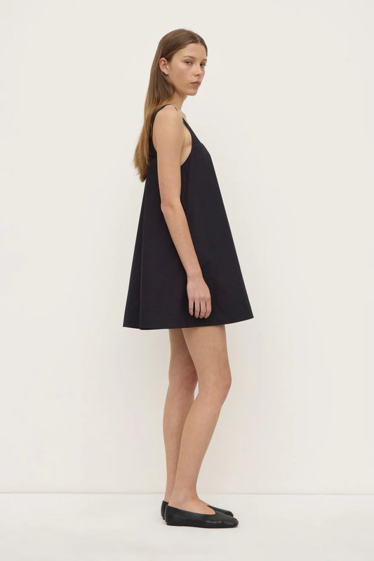 Becca Cotton Drill Mini Dress - Black