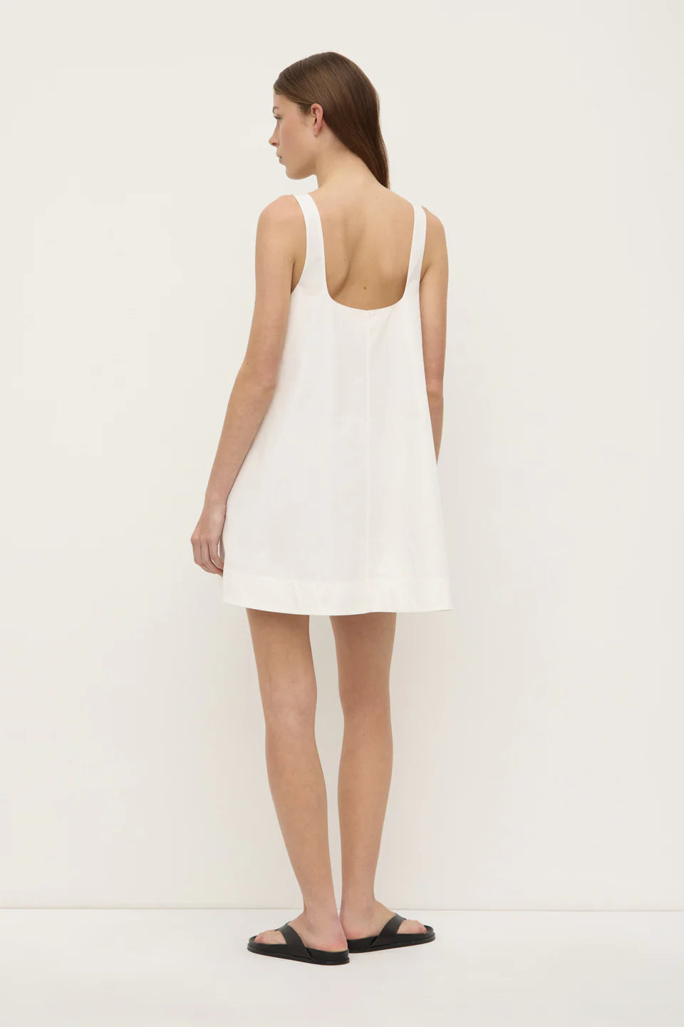 Becca Cotton Drill Mini Dress - White