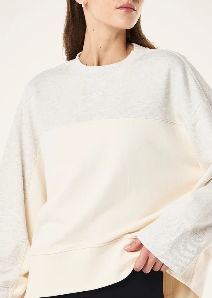 Club Sweat - Grey Marle/Whisper White Cream