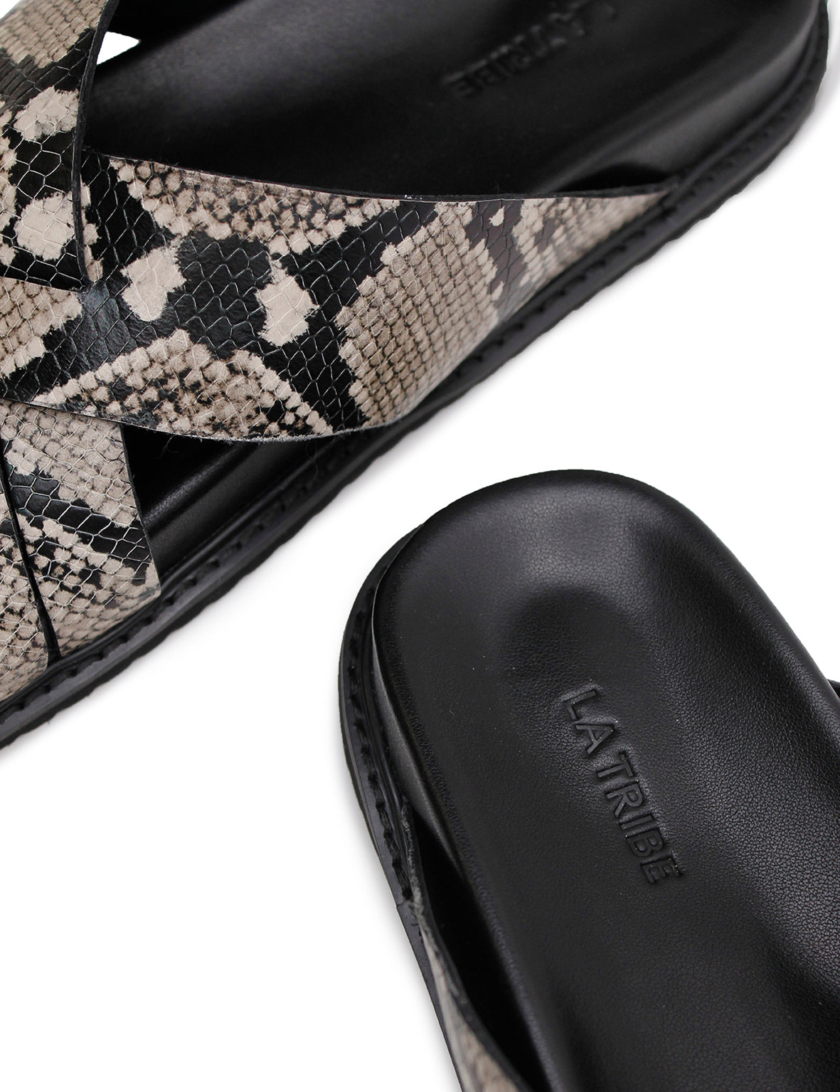 Cross Cut Slide - Snake/Black