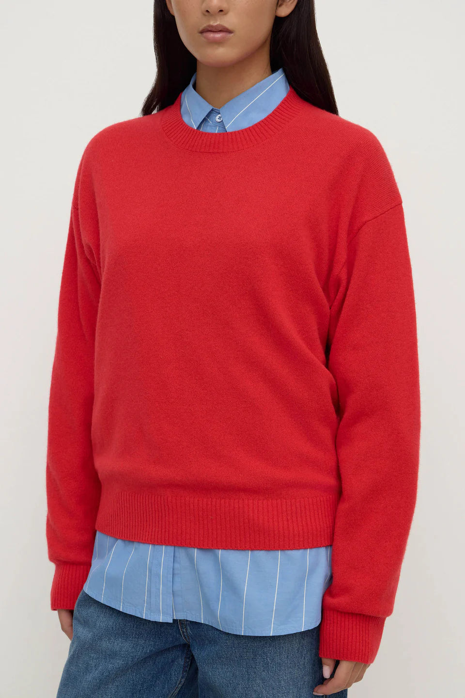 Carter Brushed Wool Sweater - Flame