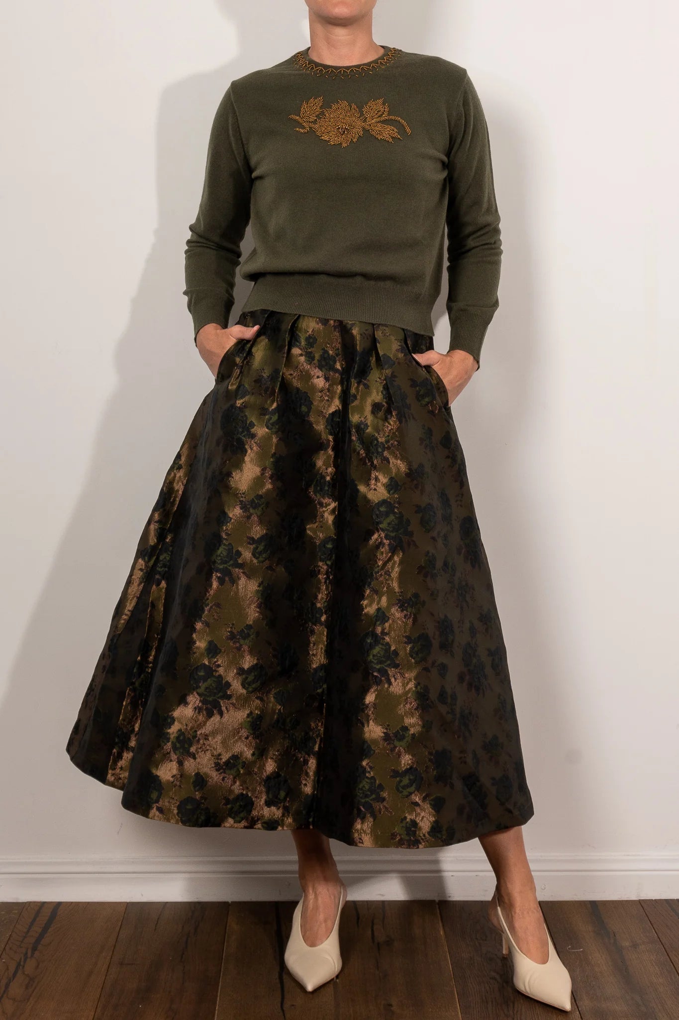 Starlight Cashmere Knit - Olive Green
