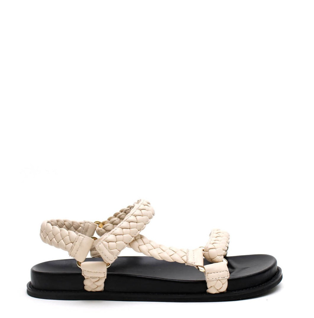 Elke Braided Sandal - Cream