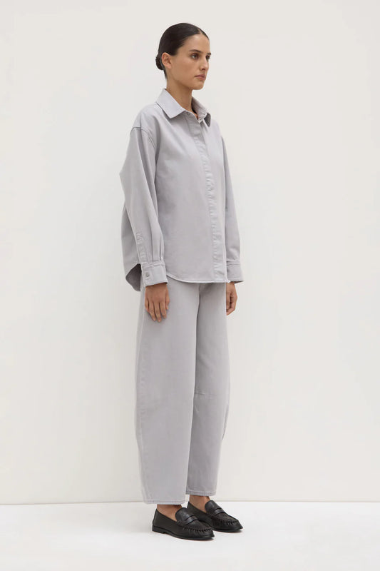 Emilia Denim Overshirt - Light Grey