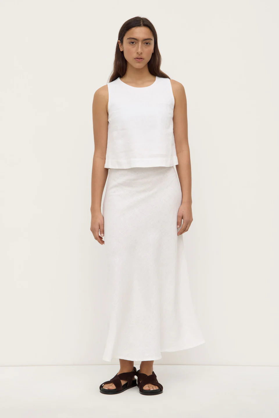 Estelle Linen Top - White