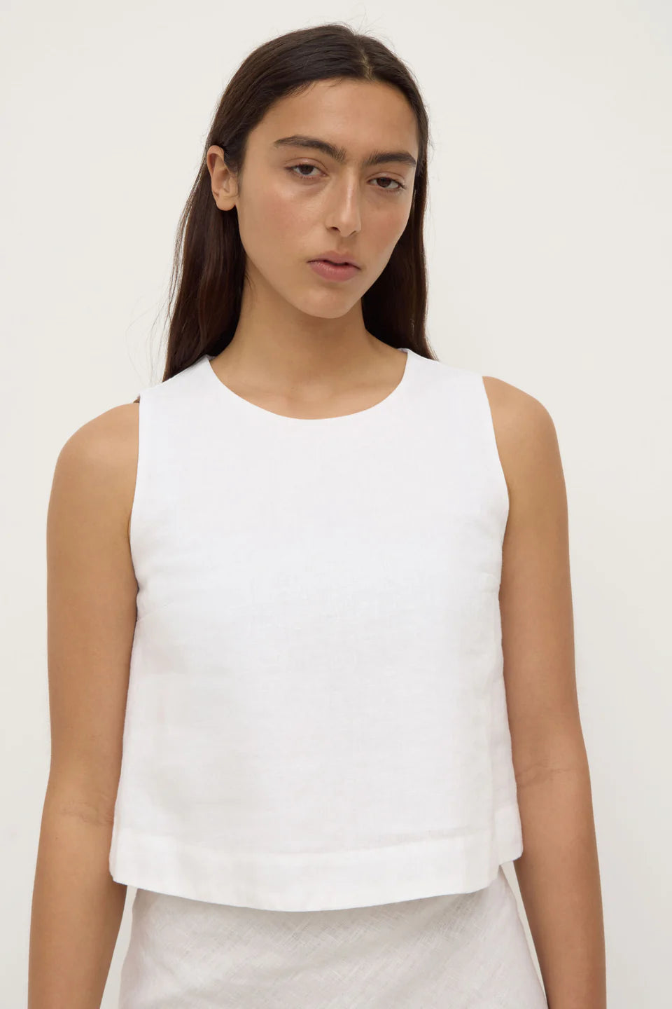 Estelle Linen Top - White