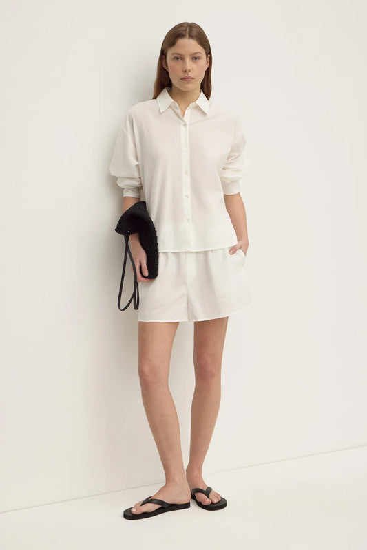 Frankie Cotton LS Shirt - White