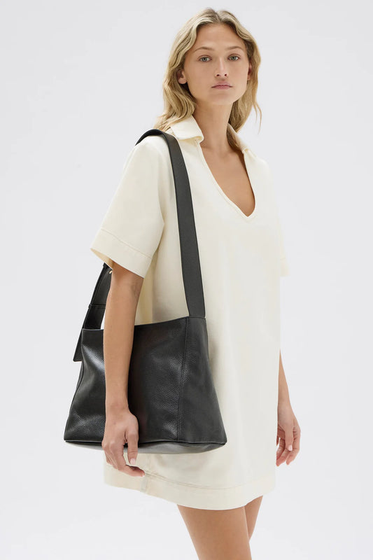 Hazel Leather Bag - Black