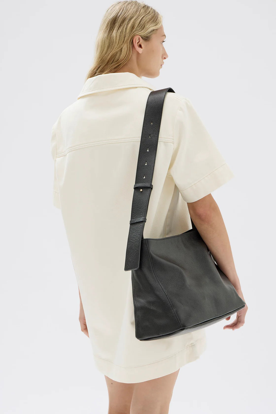 Hazel Leather Bag - Black