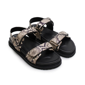 Isla Sandal - Snake/Black