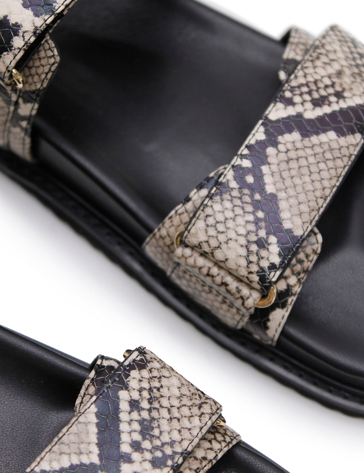 Isla Sandal - Snake/Black