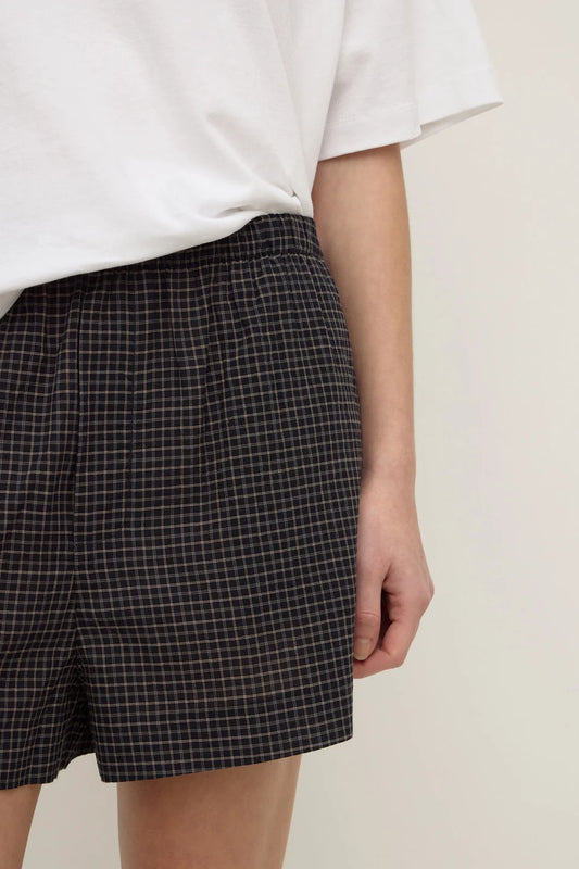 Iris Check Short - True Navy