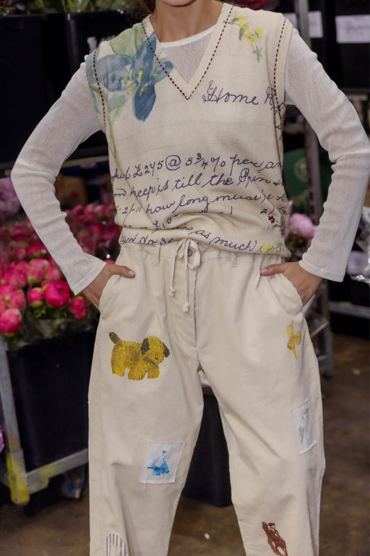 Journal Cord Pant - Chores Print