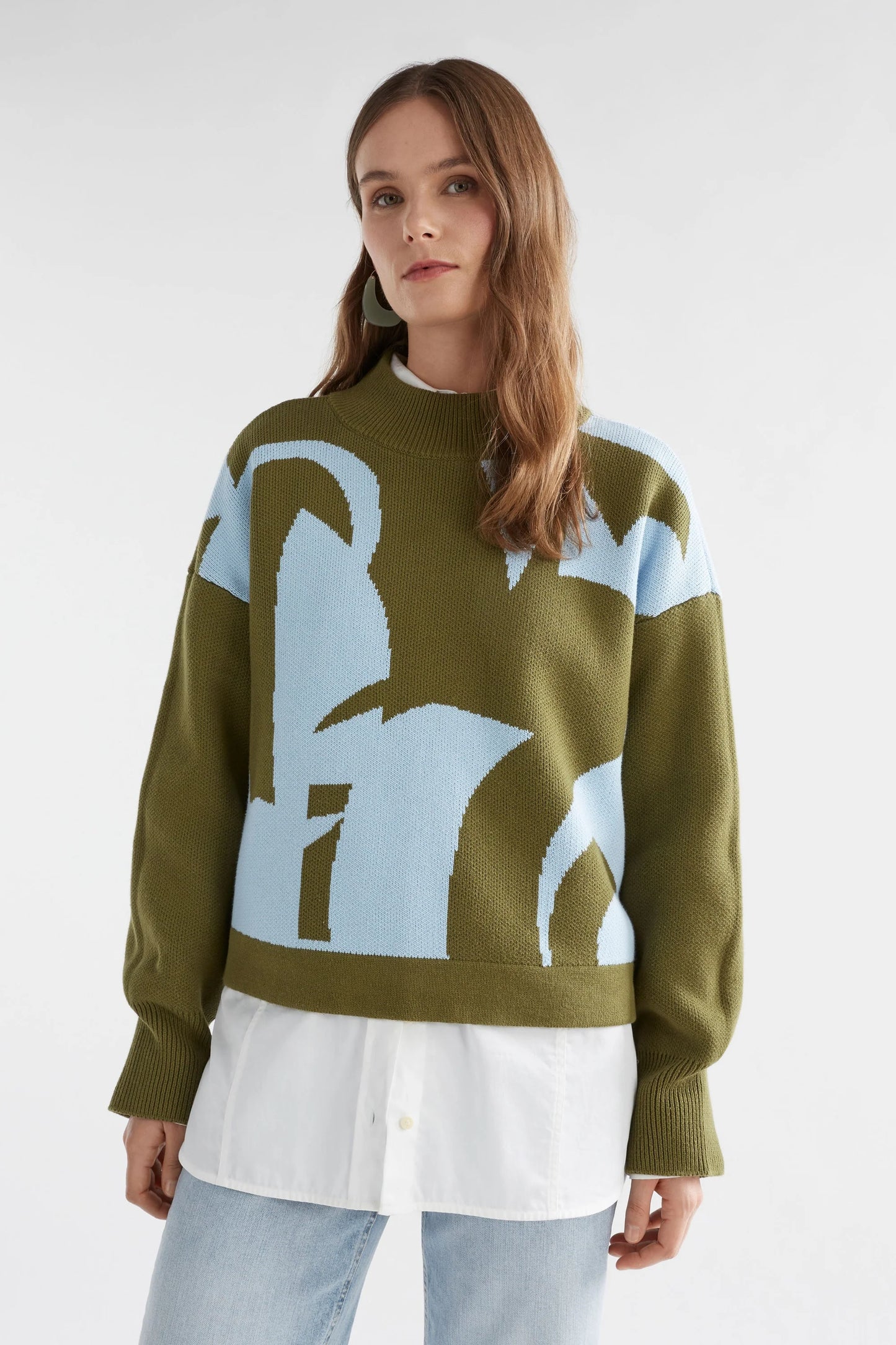 Leben Sweater - Washer Blue Artichoke