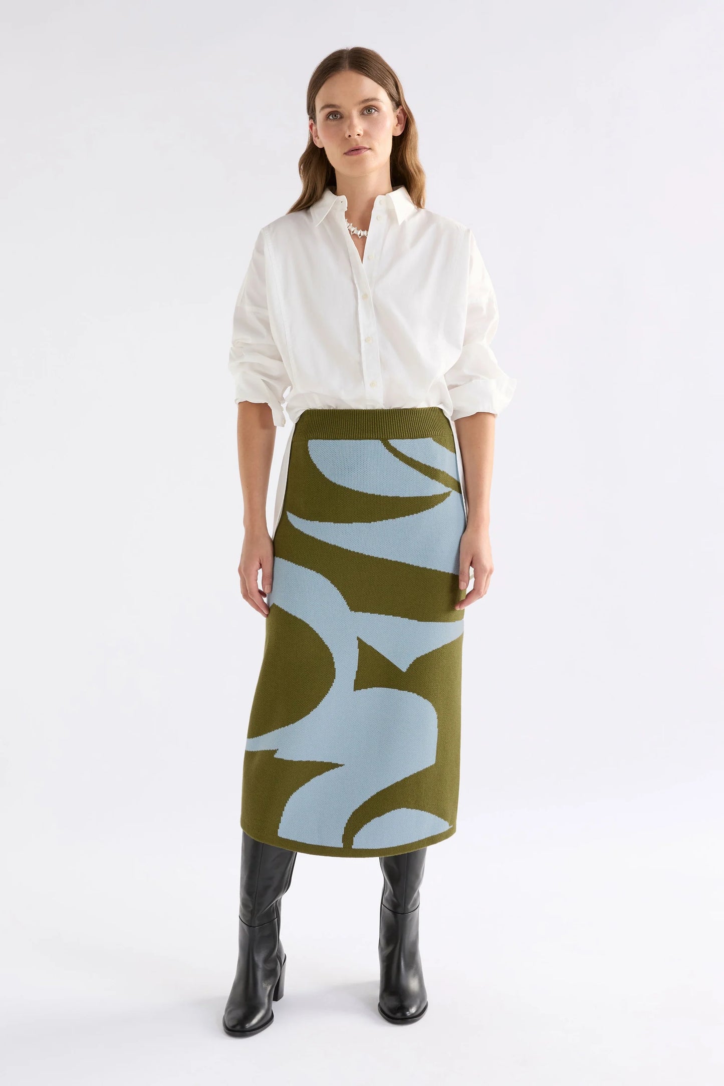 Leben Skirt - Washer Blue Artichoke