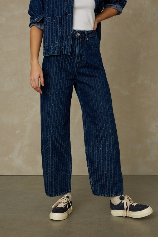 Leila Cropped Jean - Indigo Wabash