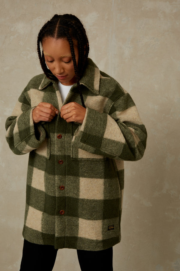 Ariko Jacket - Forest Green Check