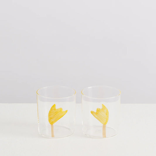 Le Jardin Goblets Set x 2  - Yellow/Beige