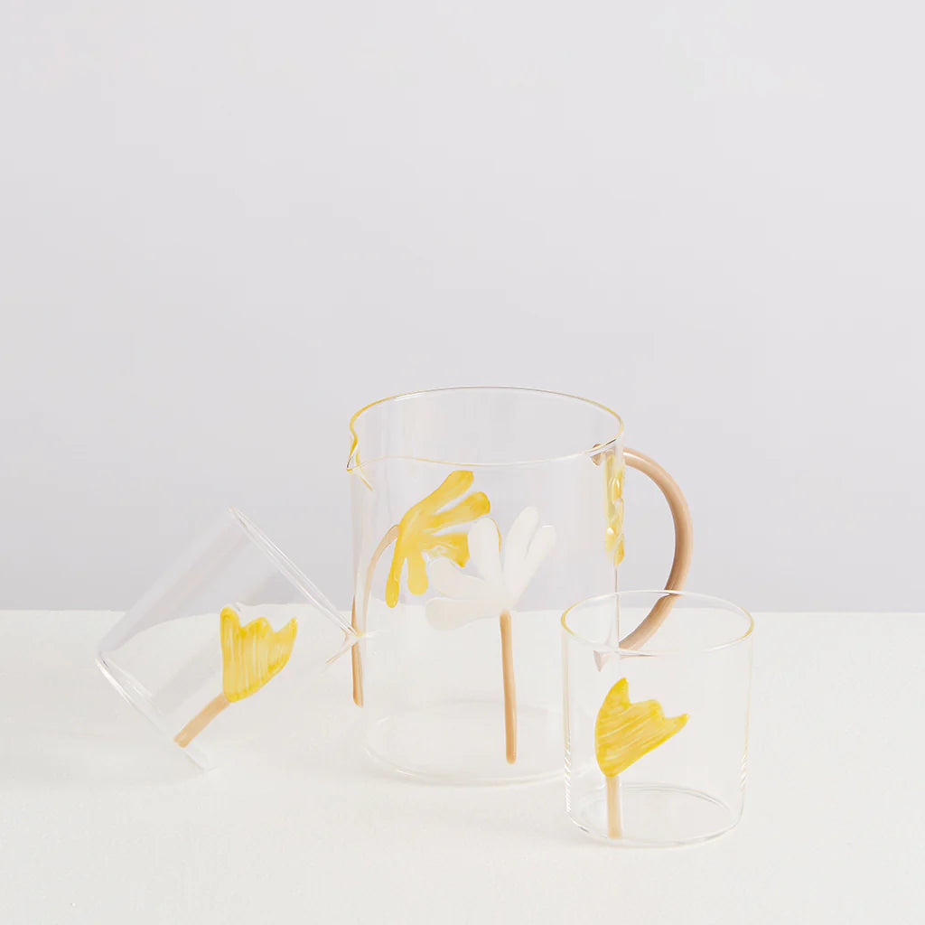Le Jardin Goblets Set x 2 - Yellow/Beige