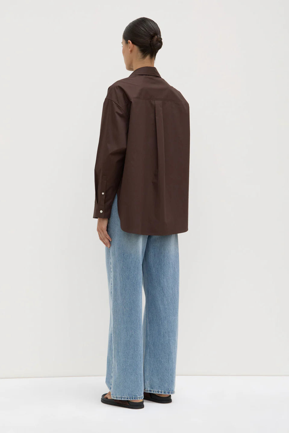 Marigold Poplin LS Shirt - Ganache