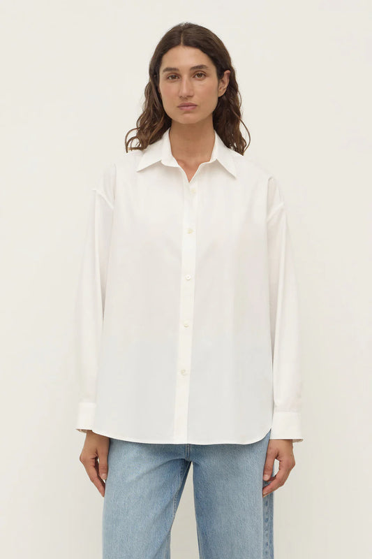 Marigold Poplin LS Shirt - White