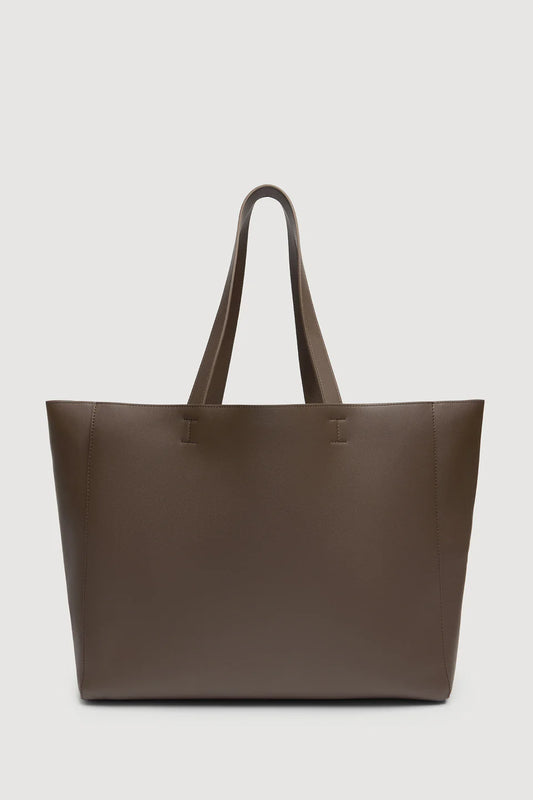 Marina Leather Tote - Walnut