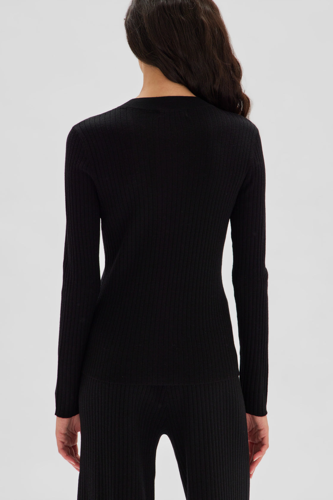 Mia Long Sleeve Knit - Black