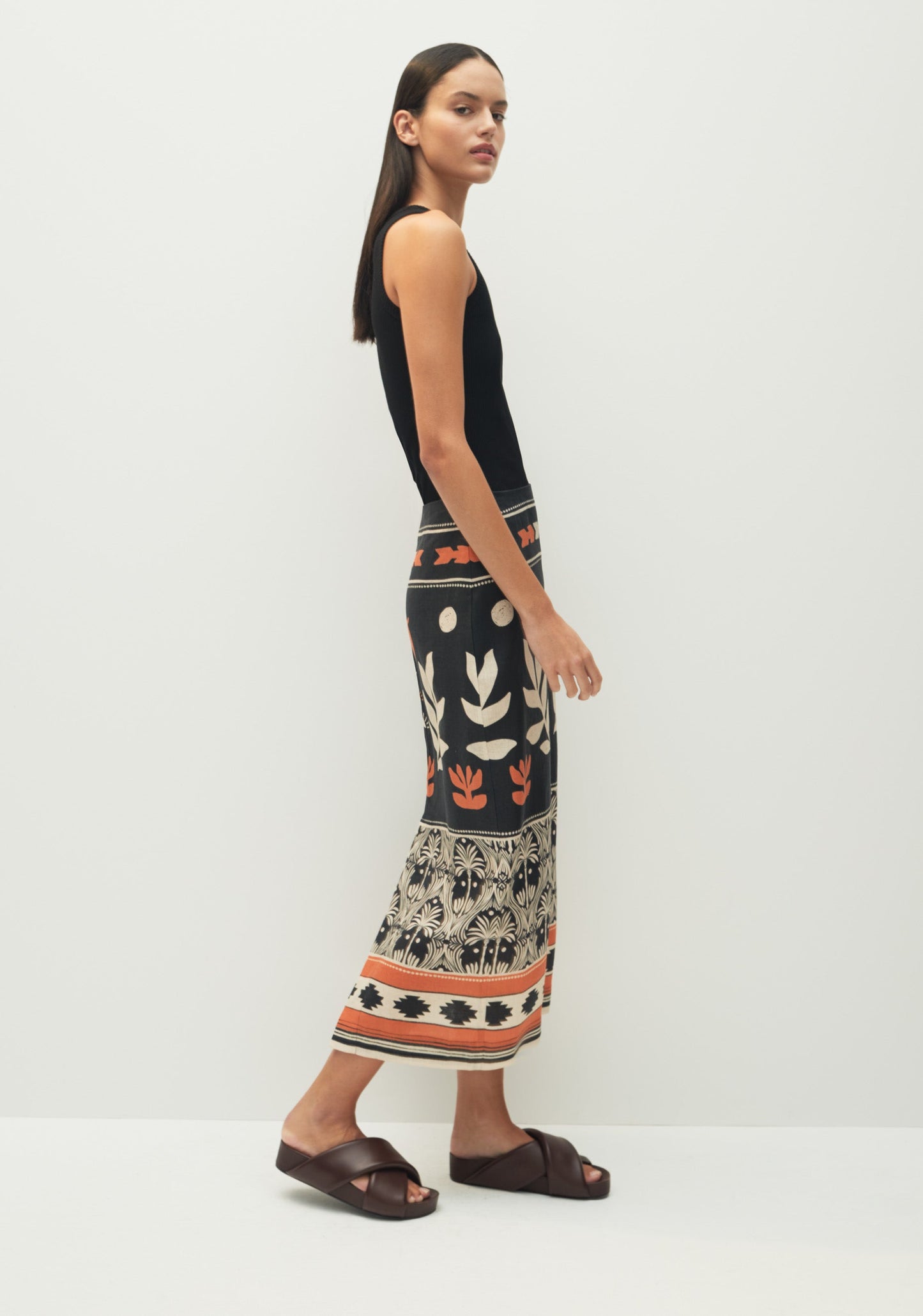 Imala Linen Skirt - Print