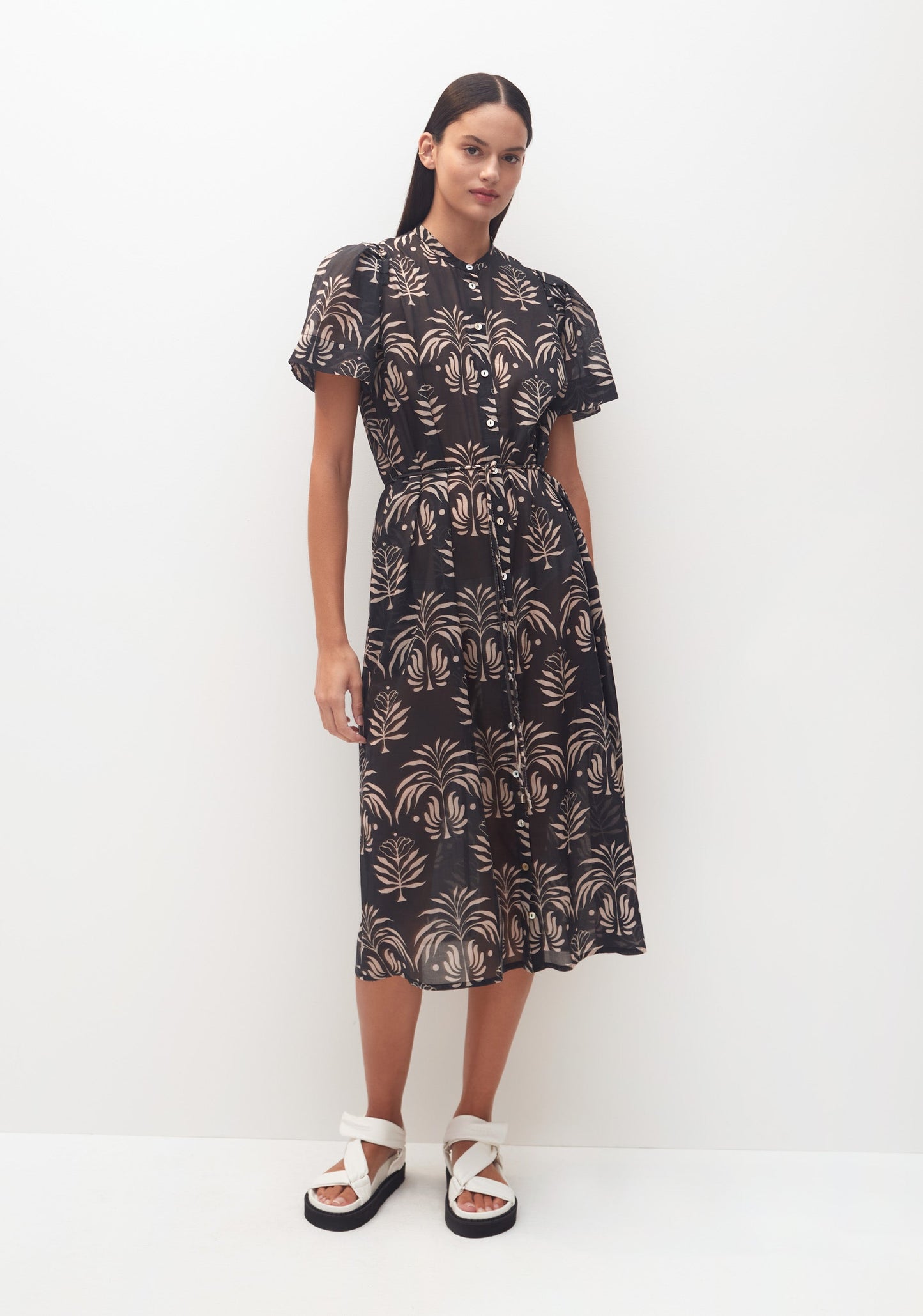 Kalea Shirt Dress Black